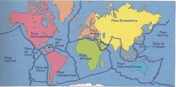 placas tectónicas en el mundo mapa